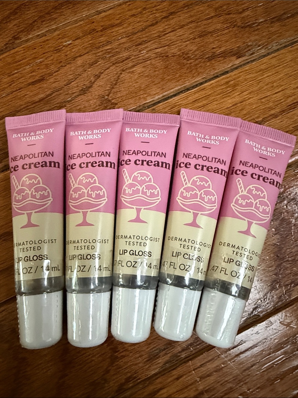 BBW 5pc  Neapolitan Ice Cream lip gloss